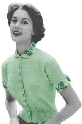 Short Sleeve Cardigan Knitting Pattern 30-38