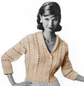 Waist Cardigan Sweater Knitting Pattern Sz 12-16