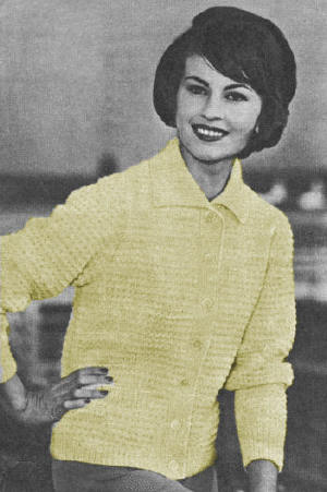 Cardigan Sweater Knitting Pattern 34-40