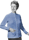 Cardigan Sweater Knitting Pattern 40-46
