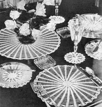 Castles in the Air Doily Table Setting Crochet Pattern