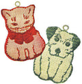 Cat & Dog Trivets or Pot Holders Crochet Pattern