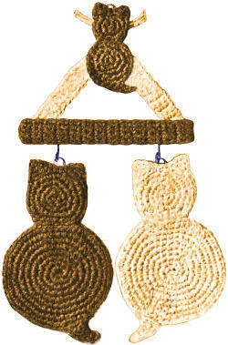 Cats & Rack Trivets or Pot Holders Crochet Pattern