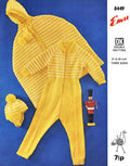 One-Piece Outfit, Helmet & Hooded Cape Knitting Pattern