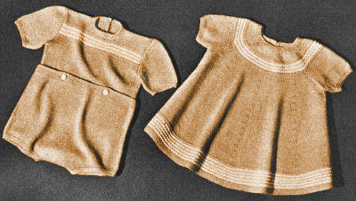 Boys & Girls Top, Shorts & Dress Knitting Pattern Sz 1 & 2