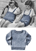 Boys & Girls Sweater, Shorts and Skirt Knitting Pattern Sz 3-4 yrs