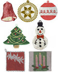 Lot 7 Christmas Trivets or Pot Holders Crochet Patterns