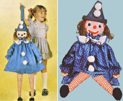 Clown Doll Pajama Bag Sewing Pattern