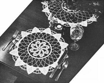 Cluster Doily Table Setting Crochet Pattern