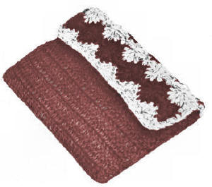 Tweedy Clutch Bag with Patterned Flap Crochet Pattern