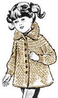 Girls Patterned Coat Knitting Pattern Sz 4-10