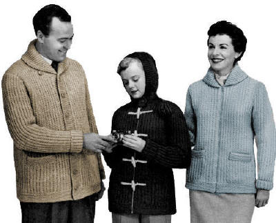 Sweater Jacket in 12 Sizes Knitting Pattern