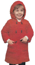 Girls Duffle Coat with Hood Crochet Pattern 1-5