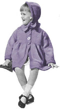 Girls Coat & Bonnet Knitting Pattern Sz 3-4