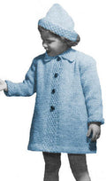 Girls Coat and Hat Knitting Pattern Sz 2-6