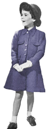 Girls Coat Knitting Pattern Sz 4-8