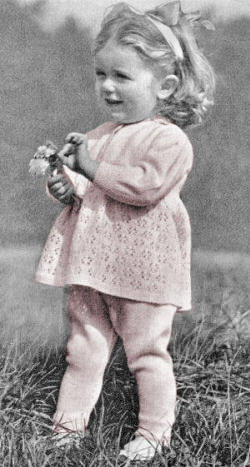 Girls Coat and Leggings Knitting Pattern Sz 2 & 4