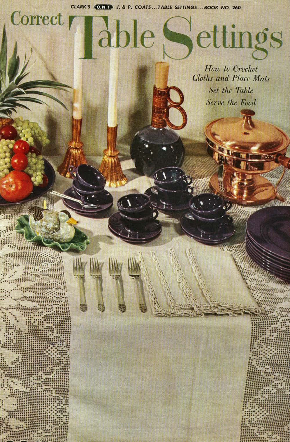 Correct Table Settings Vintage Crochet Patterns Book