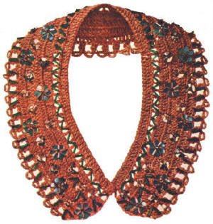 Collar with Beads & Sequins Vintage Crochet Pattern