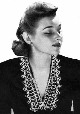 V-Neck Collar Tatting Pattern