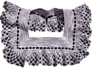 Square Collar with Frill Vintage Crochet Pattern