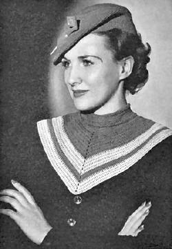 V Collar Vintage Crochet Pattern