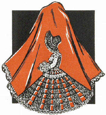 Colonial Girl Motif & Edging Crochet Pattern