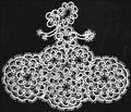 Colonial Lady Applique Motif Tatting Pattern