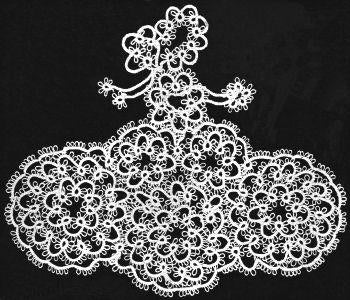 Colonial Lady Applique Motif Tatting Pattern