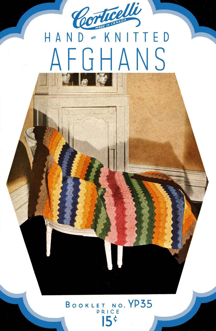 Afghans Vintage Knitting Crochet Patterns Book 35