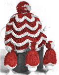 Two-tone Ripple Tea Cozy & Egg Cozies Knitting Pattern