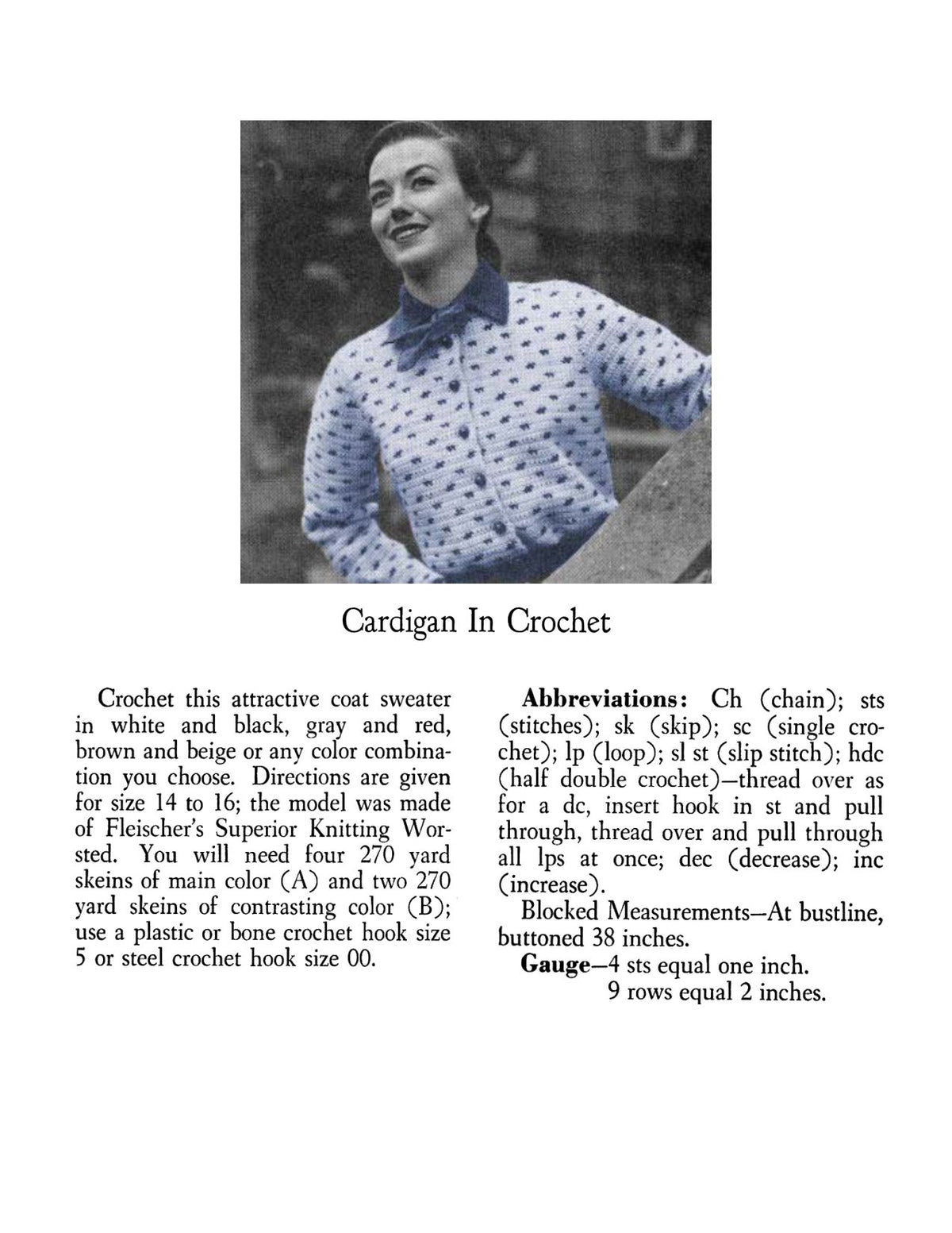 Pattern CrochetedCardigan (PDF)