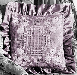 Roses Cushion Cover Filet Crochet Pattern