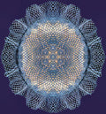 Ruffled Mesh Round Cushion Cover Crochet Pattern