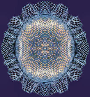 Ruffled Mesh Round Cushion Cover Crochet Pattern