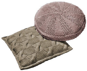 Round & Square Cushion Covers Knitting Pattern
