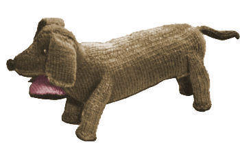 Dachshund Dog Stuffed Toy Knitting Pattern