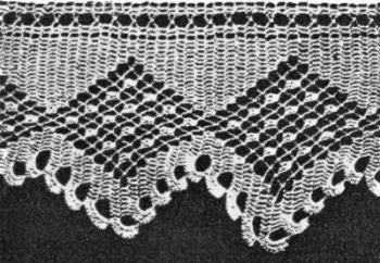 Diamond Pattern Edging Crochet Pattern