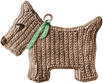Scottie Dog Trivet or Pot Holder Crochet Pattern