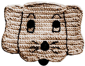 Puppy Dog Trivet or Pot Holder Crochet Pattern