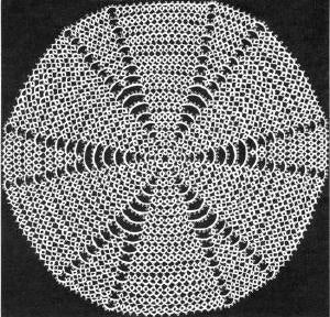 Wedge Doily Tatting Pattern 10.5"