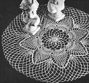 Pineapple Posy Doily Crochet Pattern 13.25"