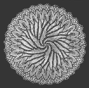 Whirlwind Doily Knitting Pattern 16"