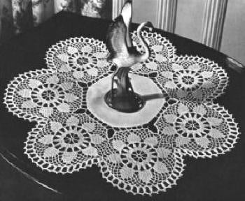 Floral Splendor Linen Doily Crochet Pattern 16"