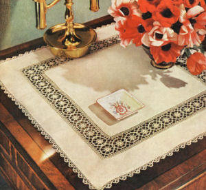 Sheridan Square Centerpiece Linen Doily Crochet Pattern 22"