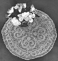 Scrollwork Doily Filet Crochet Pattern 13"