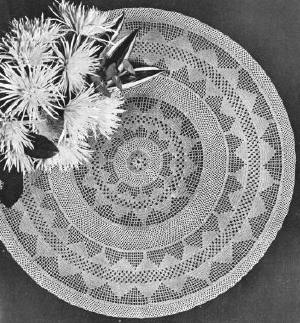 Coronet Centerpiece Doily Crochet Pattern 26.5"