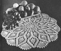 Pineapple Fan Centerpiece Doily Crochet Pattern 20-22"