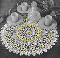 Cosmos Centerpiece Doily Crochet Pattern 18-20"