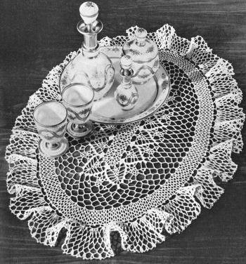 Oval Ruffle Doily Crochet Pattern